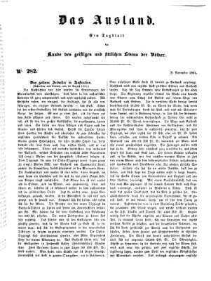 Das Ausland Dienstag 25. November 1851