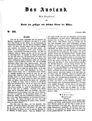 Das Ausland Freitag 5. Dezember 1851