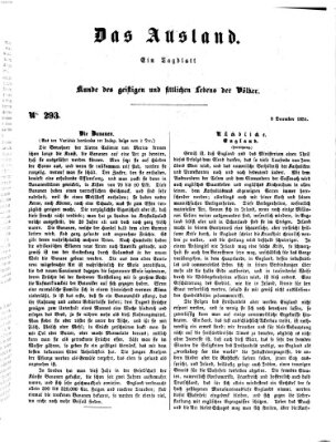 Das Ausland Montag 8. Dezember 1851