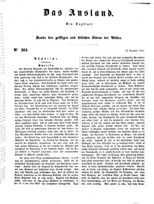 Das Ausland Mittwoch 17. Dezember 1851