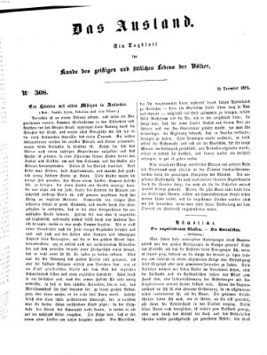 Das Ausland Donnerstag 25. Dezember 1851