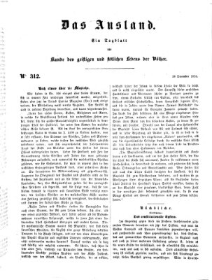 Das Ausland Dienstag 30. Dezember 1851