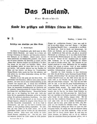 Das Ausland Samstag 9. Januar 1864