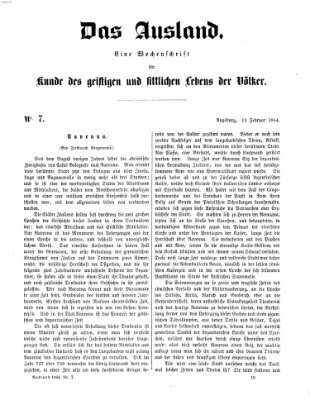 Das Ausland Samstag 13. Februar 1864