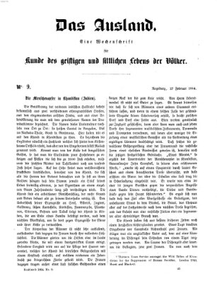 Das Ausland Samstag 27. Februar 1864