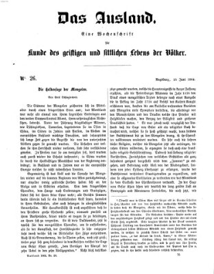 Das Ausland Samstag 25. Juni 1864