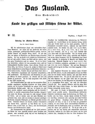 Das Ausland Samstag 6. August 1864