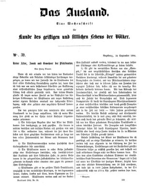 Das Ausland Samstag 24. September 1864