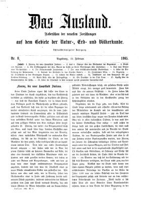 Das Ausland Samstag 25. Februar 1865