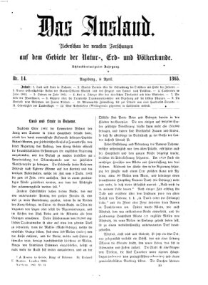 Das Ausland Samstag 8. April 1865