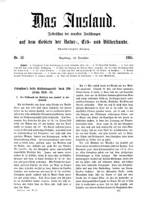 Das Ausland Montag 25. Dezember 1865