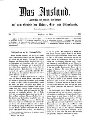 Das Ausland Dienstag 20. März 1866