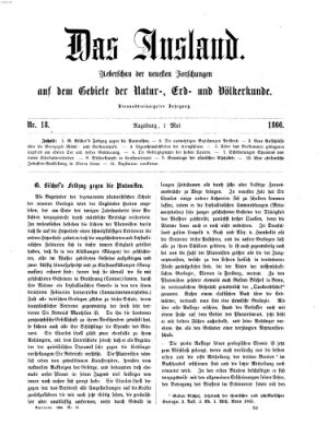 Das Ausland Dienstag 1. Mai 1866