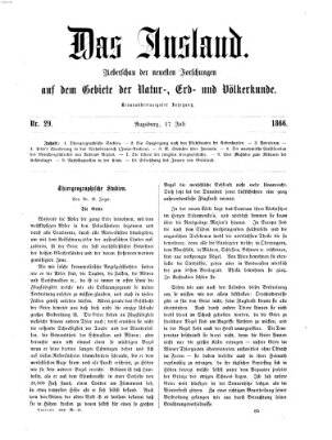 Das Ausland Dienstag 17. Juli 1866