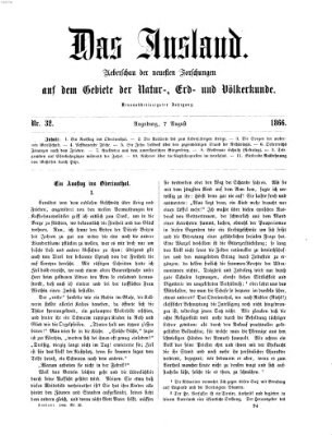 Das Ausland Dienstag 7. August 1866