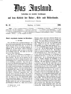 Das Ausland Dienstag 16. Oktober 1866