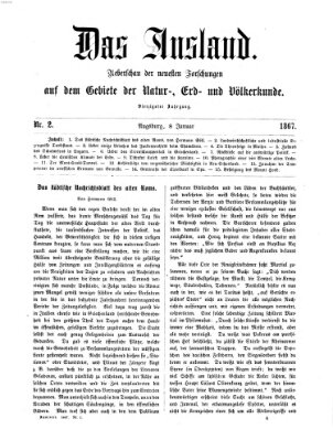 Das Ausland Dienstag 8. Januar 1867