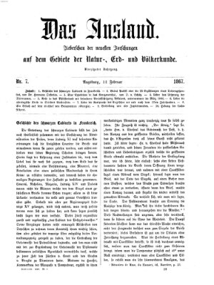 Das Ausland Dienstag 12. Februar 1867