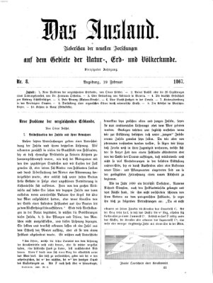 Das Ausland Dienstag 19. Februar 1867