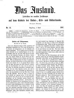 Das Ausland Dienstag 2. April 1867