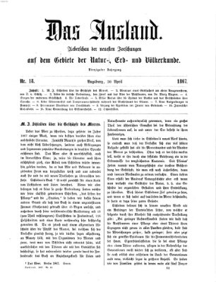 Das Ausland Dienstag 30. April 1867