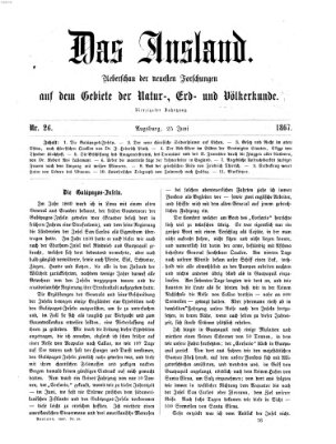 Das Ausland Dienstag 25. Juni 1867