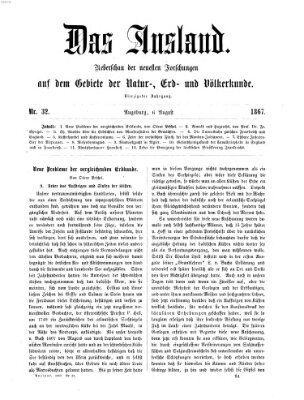 Das Ausland Dienstag 6. August 1867