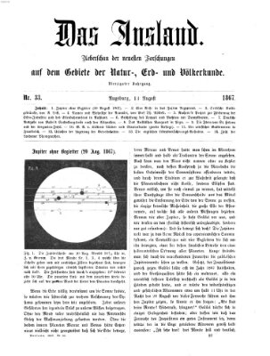 Das Ausland Dienstag 13. August 1867