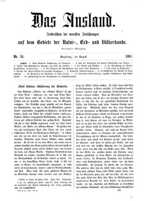 Das Ausland Dienstag 20. August 1867