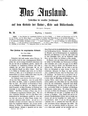 Das Ausland Dienstag 3. September 1867