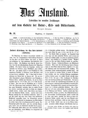 Das Ausland Dienstag 17. September 1867