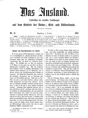 Das Ausland Dienstag 8. Oktober 1867