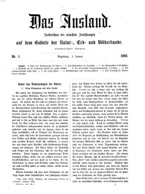 Das Ausland Donnerstag 2. Januar 1868