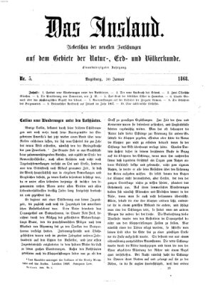 Das Ausland Donnerstag 30. Januar 1868