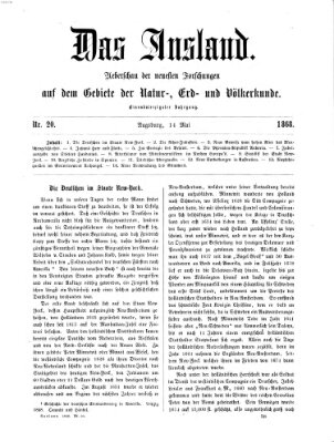 Das Ausland Donnerstag 14. Mai 1868