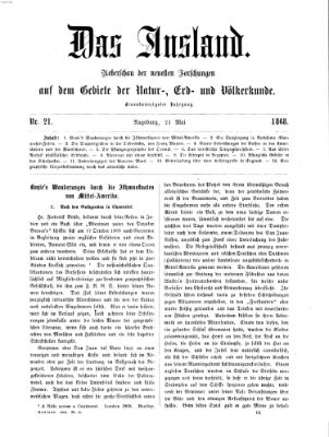 Das Ausland Donnerstag 21. Mai 1868