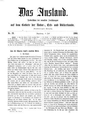 Das Ausland Donnerstag 9. Juli 1868