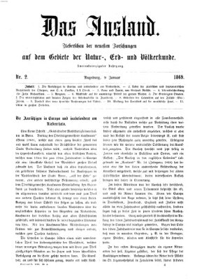 Das Ausland Samstag 9. Januar 1869