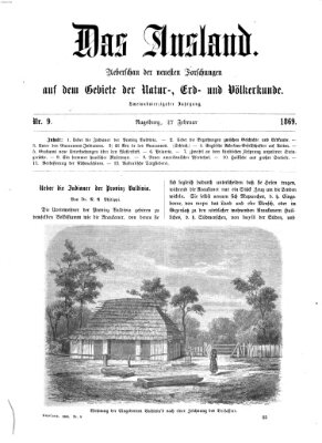 Das Ausland Samstag 27. Februar 1869