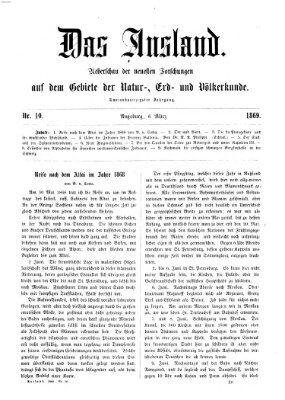 Das Ausland Samstag 6. März 1869