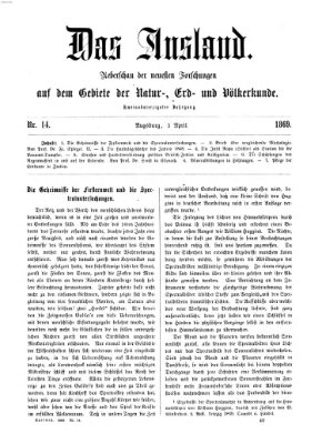 Das Ausland Samstag 3. April 1869