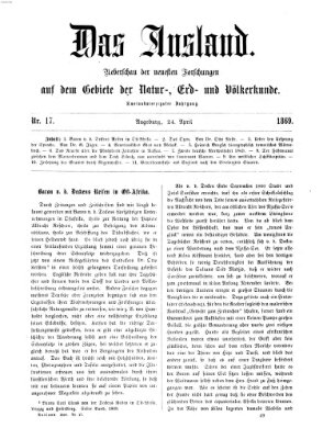 Das Ausland Samstag 24. April 1869