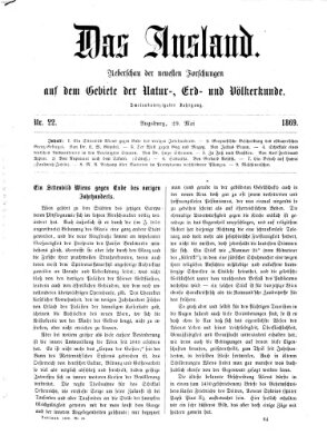 Das Ausland Samstag 29. Mai 1869