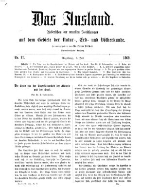 Das Ausland Samstag 3. Juli 1869