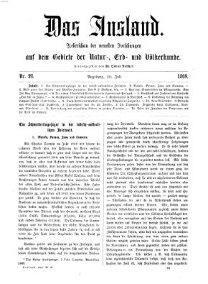 Das Ausland Samstag 10. Juli 1869