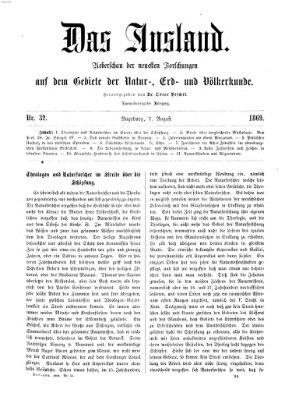 Das Ausland Samstag 7. August 1869