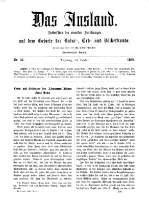 Das Ausland Samstag 30. Oktober 1869