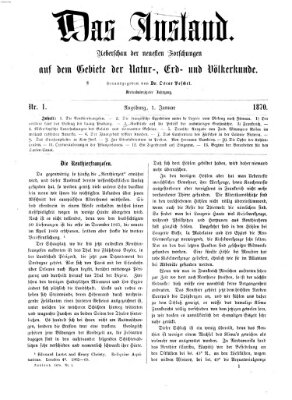 Das Ausland Samstag 1. Januar 1870