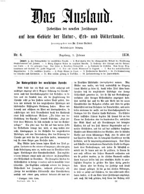 Das Ausland Samstag 5. Februar 1870