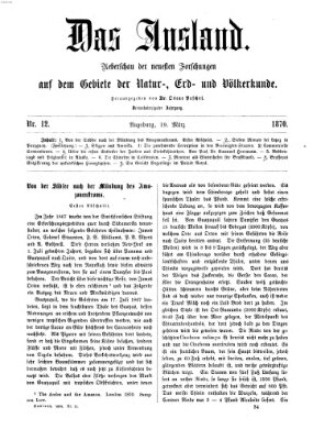 Das Ausland Samstag 19. März 1870